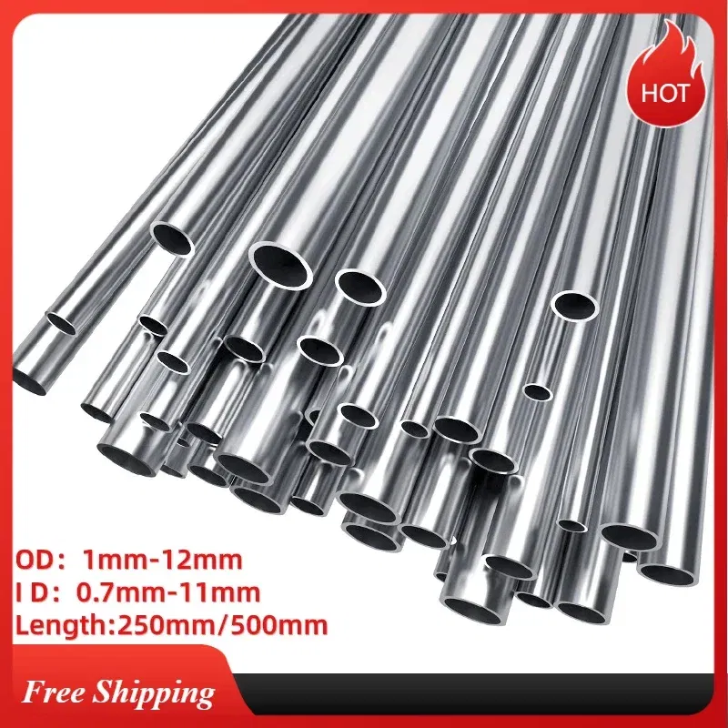 Specification: DN40, Length: 20cm - 1-10pcs 304 Stainless Steel Round Capillary Seamless Straight Tube 1mmx0.7mm 5x4mm6x4mm8x6mm10x8mm10x9mm12x11mm 250mm/500mm Long