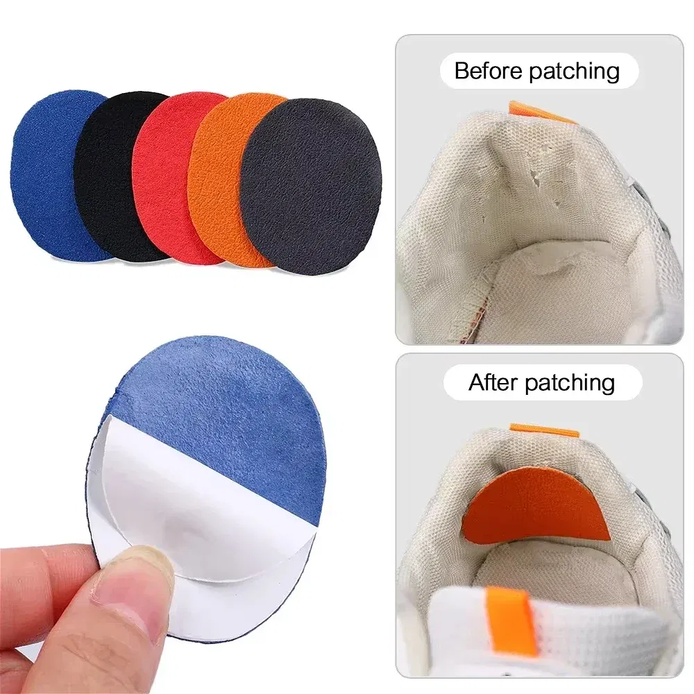 Color: black - 6pcs Heel Wear Repair Shoe Patch Stickers Unisex Anti-Wear Heel Protector Adhesive Patch Repair Shoes Heel Sneakers Protector