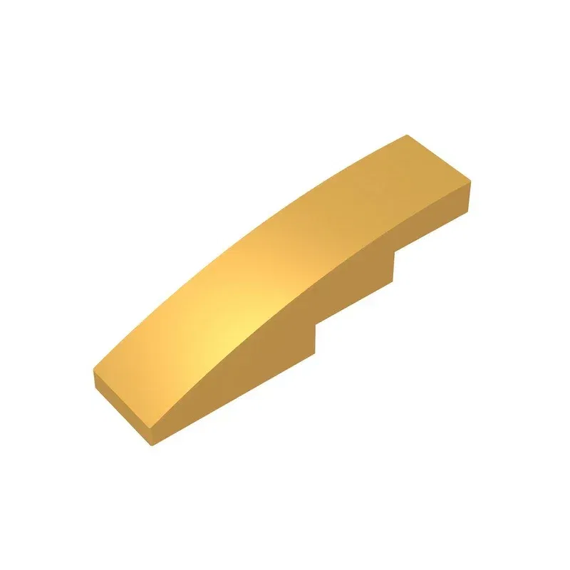 Color: tan - Gobricks GDS-658 Slope, Curved 4 x 1 compatible with lego 11153 61678 pieces of children's DIY Educational Building Blocks