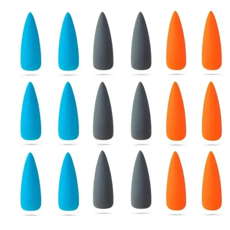 Color: Ivory - Matte False Nails 24PCS  Head Frosted Press Glue on Fake Nail Tips Ballet Detachable Full Cover Artificial Fingernails