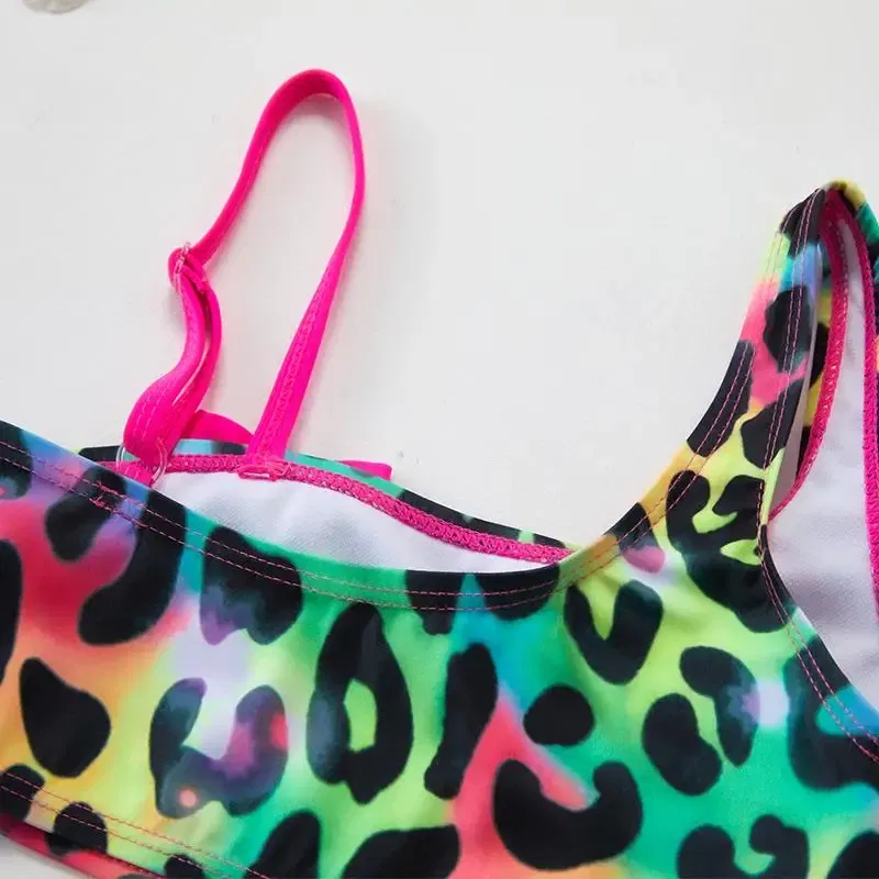 Color: Beige, Size: XS?€old?‰ - Lilo Stitch Gilrs Bow Bikini Set Trendy Two-Piece Swimsuits for Summer Stylish Beachwear Pool Fashion Bathing Suits 3-12Y