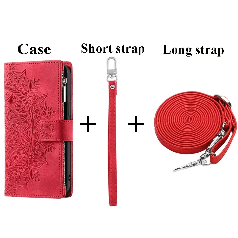 Color: PEACOCK BLUE, Material: Acrylic - CrossBody Strap Zipper Wallet Coque for Samsung Galaxy A71 A51 A50 A41 A21S A30 A70 A50S A20 A31 A30S A10 A20E A 51 70 Flip Case