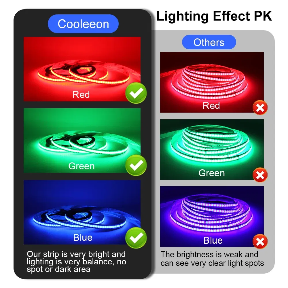 Emitting Color: Emitting Color7, Color: Yellow, Length: 3m, Ships From: CHINA - FOB RGB LED Strip 12V 24V 768 LEDs/M Flexible Colorful Lamp Band High Density Flex LED Tape Light Dimmable Linear Ribbon 3M 5M