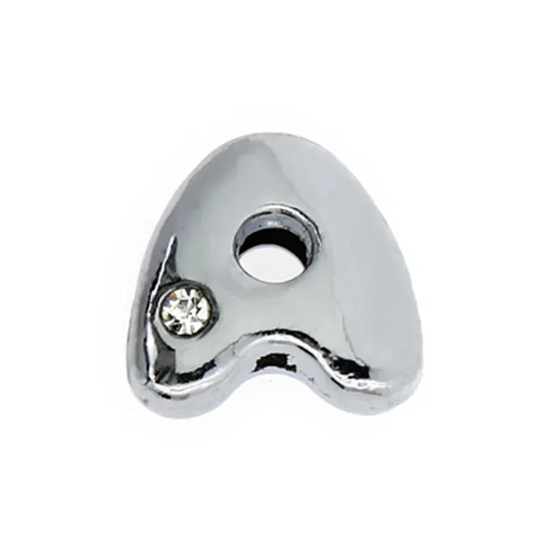 Color: Gold - 8mm Fat Slide Letters Charms Bracelet Women Jewelry Making 1pc Slide Alphabet A-Z DIY Wristband Belt Keychain Pet Collar