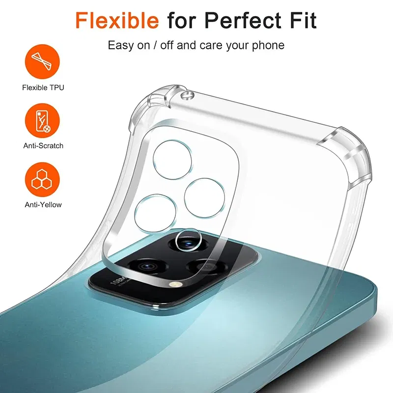 Material: PE - Shockproof Silicone Soft Case For Huawei Honor 200 90 70 50 Lite Pro Ultra Thin Cover For Honor200 Lite Clear Slim Fundas