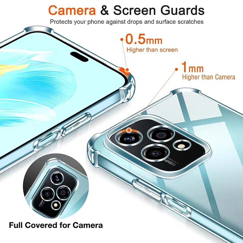 Material: PE - Shockproof Silicone Soft Case For Huawei Honor 200 90 70 50 Lite Pro Ultra Thin Cover For Honor200 Lite Clear Slim Fundas