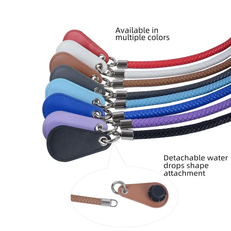 Color: green, Ships From: CHINA - New 1 pair Obag PU Woven braided leather Rope Handles straps round handlefor O Bag accessoires