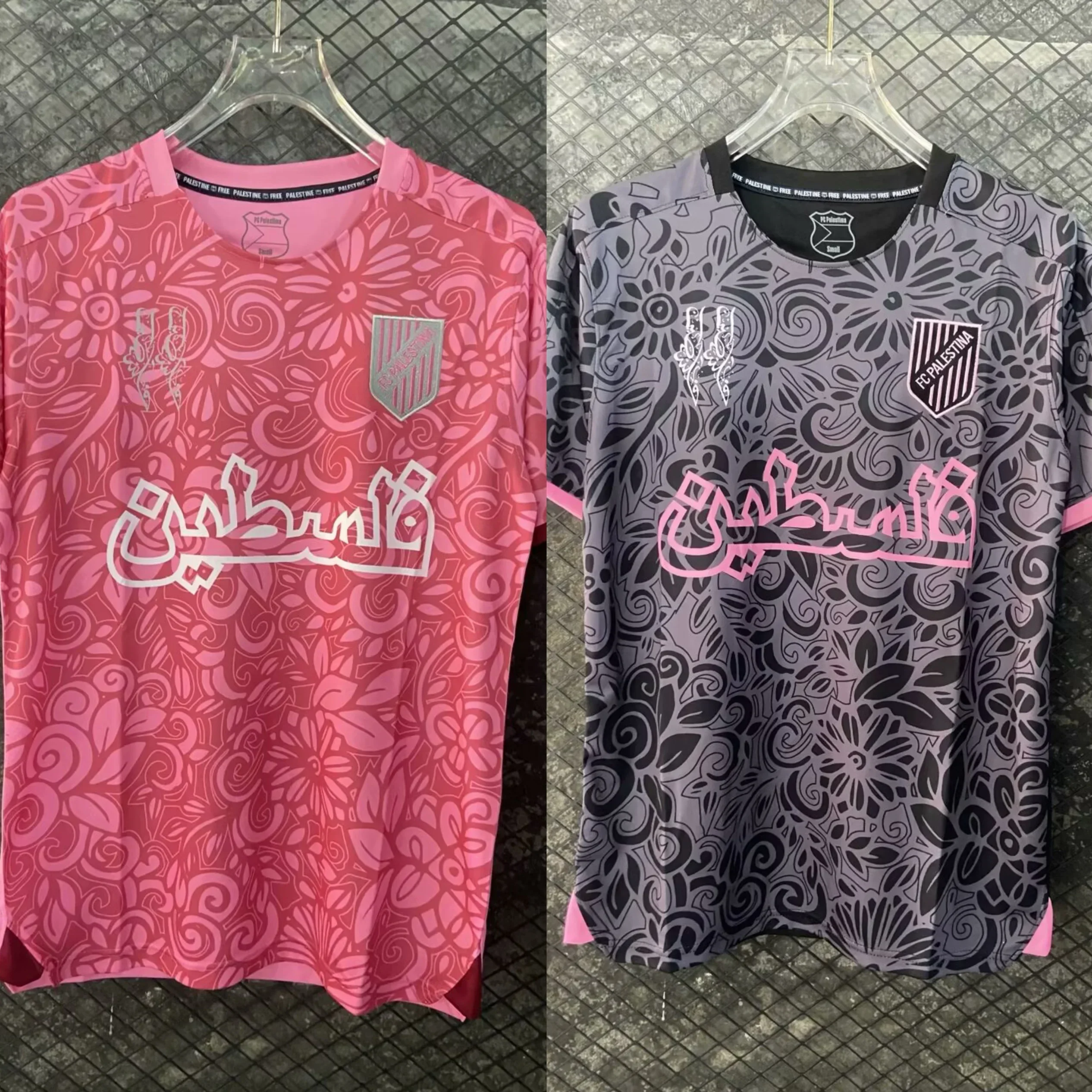 Color: Blue, Size: 4XL - 3D printed Chilean Palestino jersey 2425, a rare pink football team shirt for men and women, quick-drying and breathable T-shirt