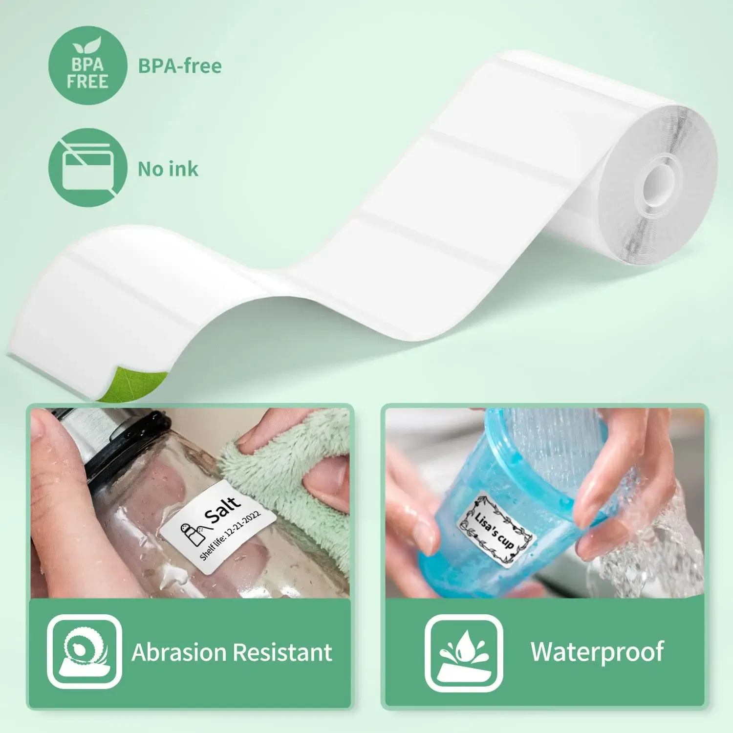 Color: Blue - Label Maker Paper Phomemo M110 Label for Small Business Multi-Purpose Thermal Sticker for Phomemo M110 M221 M200 M220 Printer