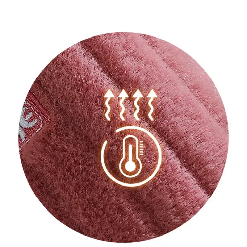 Color: Orange, Shoe Size: 40-41 - New Men Big Size 48 49 Winter Warm Slippers Women Soft Plush Furry Shoes Casual Flats Home Couples Bedroom Anti-Slip Slides