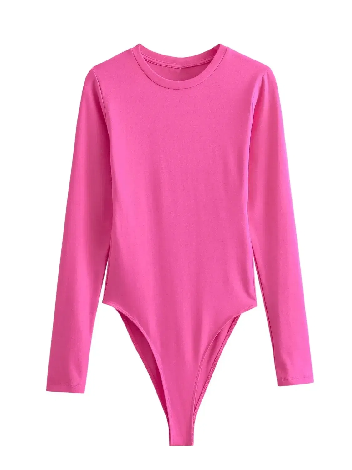 Color: Dark Grey, Size: S - XNWMNZ Women's Fashion 2023 Long sleeved Modal Bodysuit Women High Street Versatile Round Neck Slim Female Chic Bodysuit