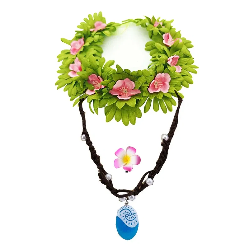 Color: Pink, Kid Size: 8T - Disney Movie Moana 2 Girl Dress Cosplay Party Costume Ocean Adventure Princess Fancy Clothes Children Vaiana Outfit Dress