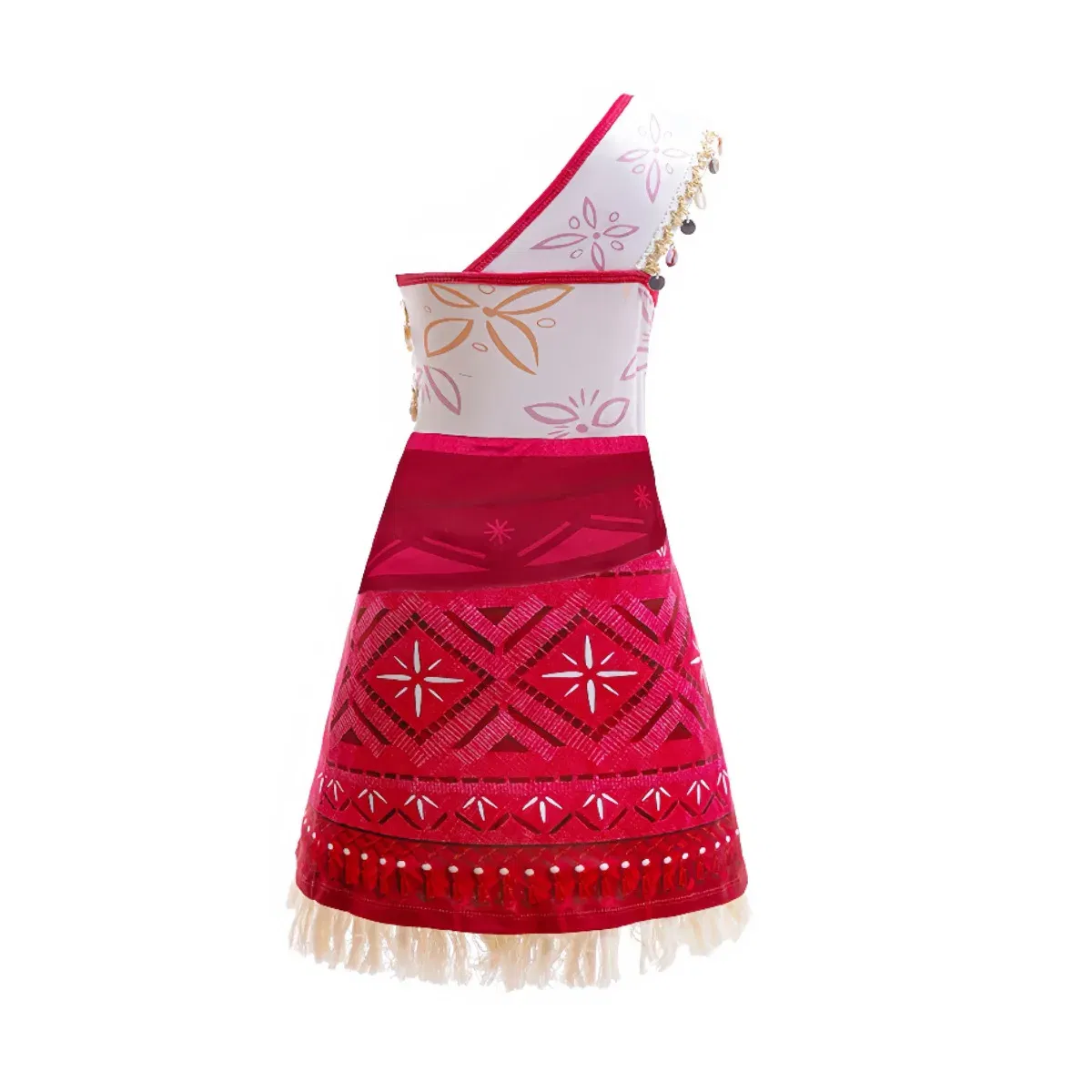 Color: Pink, Kid Size: 8T - Disney Movie Moana 2 Girl Dress Cosplay Party Costume Ocean Adventure Princess Fancy Clothes Children Vaiana Outfit Dress