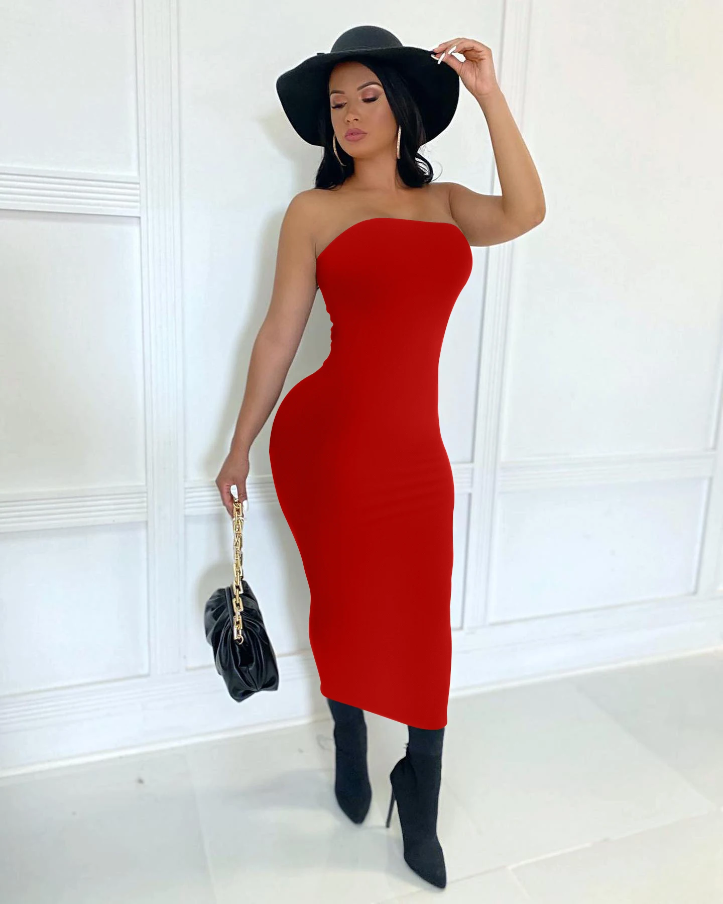 Color: Blue, Size: S - summer women's sexy sleeveless chest wrapped Long Beach Dress