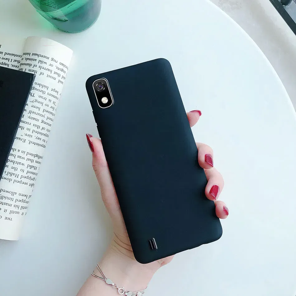 Color: black, Material: Cotton - Candy color Phone Case For Samsung galaxy A10 A20 A20E A30 A40 A50 A70 S A01 A11 A21 A31 A41 A51 A71 4G Silicone TPU Back Cover