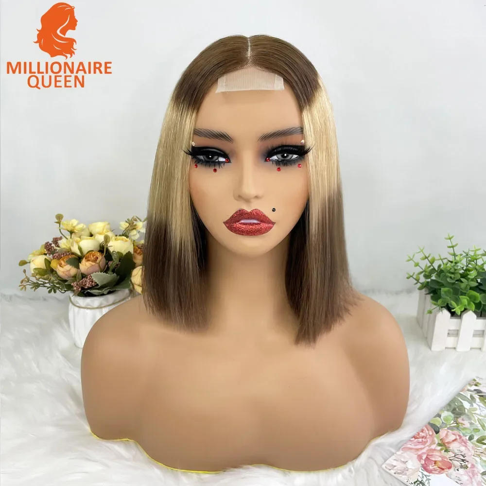 Color: WHITE, Stretched Length: 8inches, Density: 250%, Lace Size: 2x6 - 250 Density 2x6Lace Closure Short Bob Wig Super Double Drawn Straight Bob Wig Gray Vietname Human Hair Lace Wig ForBlack Women