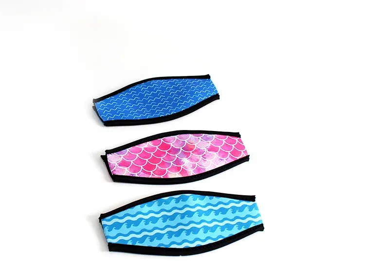 Color: Gold, Bundle: Bundle 1 - Double-layer back head mask hair care belt snorkeling mask belt commonly used hair care strap diving mask protective sleeve mask