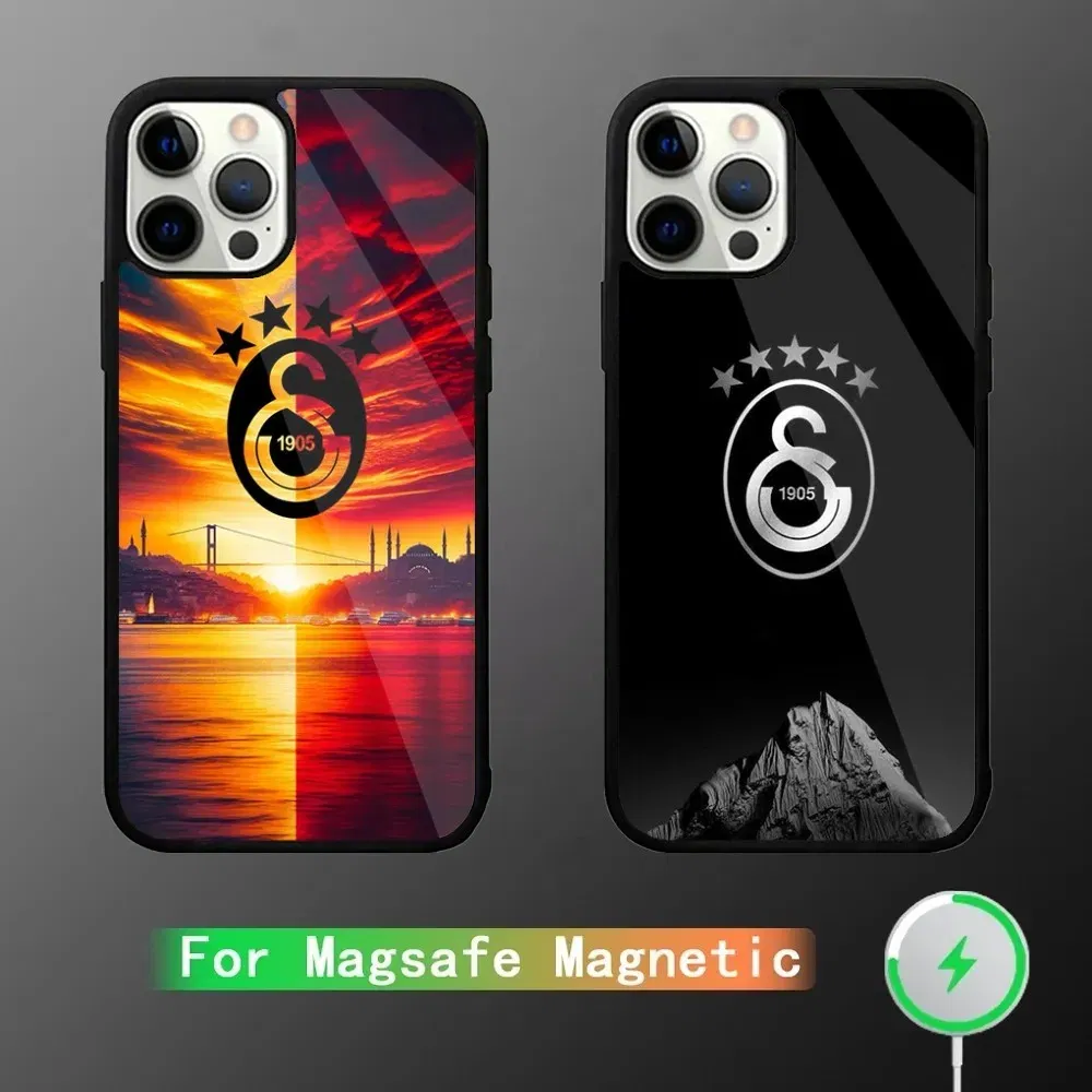 Color: SKY BLUE, Material: PE - G-Galatasaray 1905s Phone Case For iPhone 16,15,14,13,12,11,Plus,Pro,Max Mini Magsafe Magnetic Wireless Charging