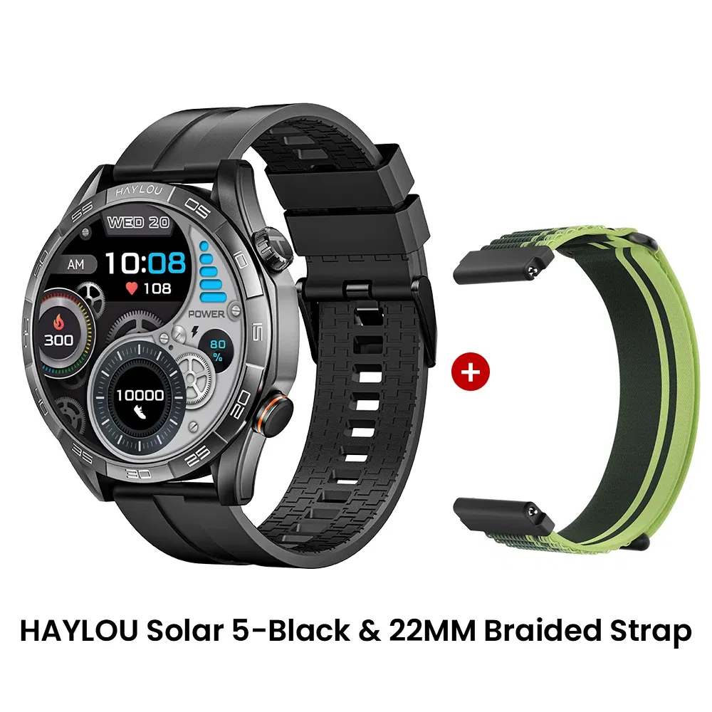 Color: PURPLE, Ships From: CHINA - New! HAYLOU Solar 5 Voice Calling Smartwatch 1.58'' AMOLED Display 60Hz Smart Watch 24H Health Monitoring Sports Smartwatch for