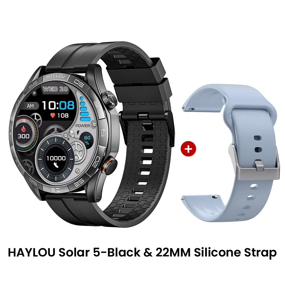 Color: PURPLE, Ships From: CHINA - New! HAYLOU Solar 5 Voice Calling Smartwatch 1.58'' AMOLED Display 60Hz Smart Watch 24H Health Monitoring Sports Smartwatch for