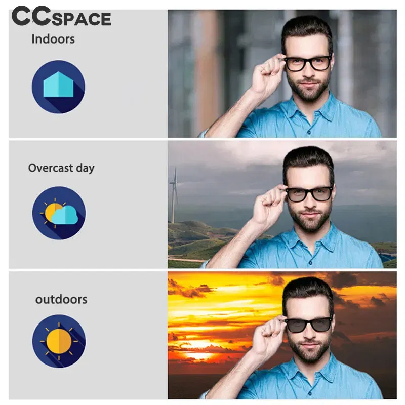 Lenses Color: Khaki, Lens Index: 1.67 - A Pair Optical Lens Progressive Multi-focus & Photochromic Myopia Presbyopia Scratch-resistant 1.56 1.61 1.67 1.74 Index