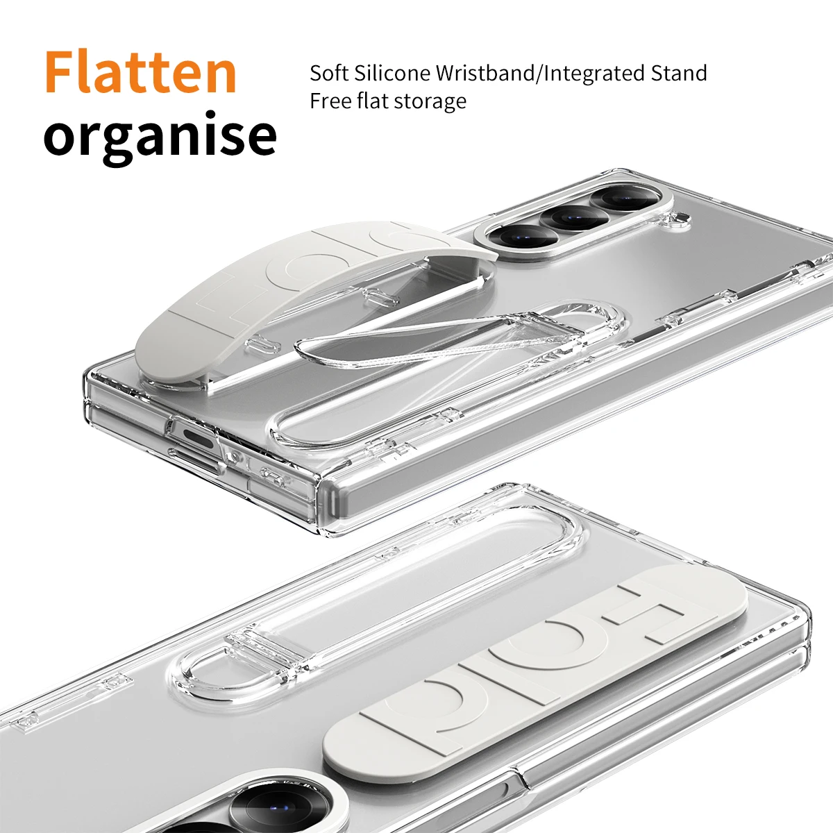 Color: Gold, Material: ABS - Touch Pen Case For Samsung Galaxy Z Fold 6 5 4 3 Skin Friendly Folding Hinge with Elastic Wrist Band Screen Tempered Film Cover