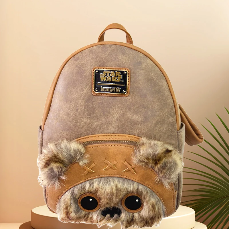 Color: Black - New Original Disney Mickey Mouse Pu Leather Women's Backpack Boo Mike Sully Cosplay Leisure Travel Bag Mini Children's Schoolbag