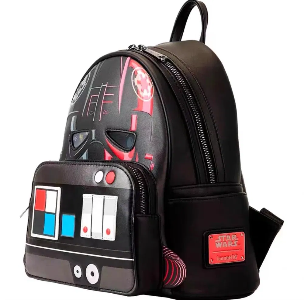 Color: Black - New Original Disney Mickey Mouse Pu Leather Women's Backpack Boo Mike Sully Cosplay Leisure Travel Bag Mini Children's Schoolbag