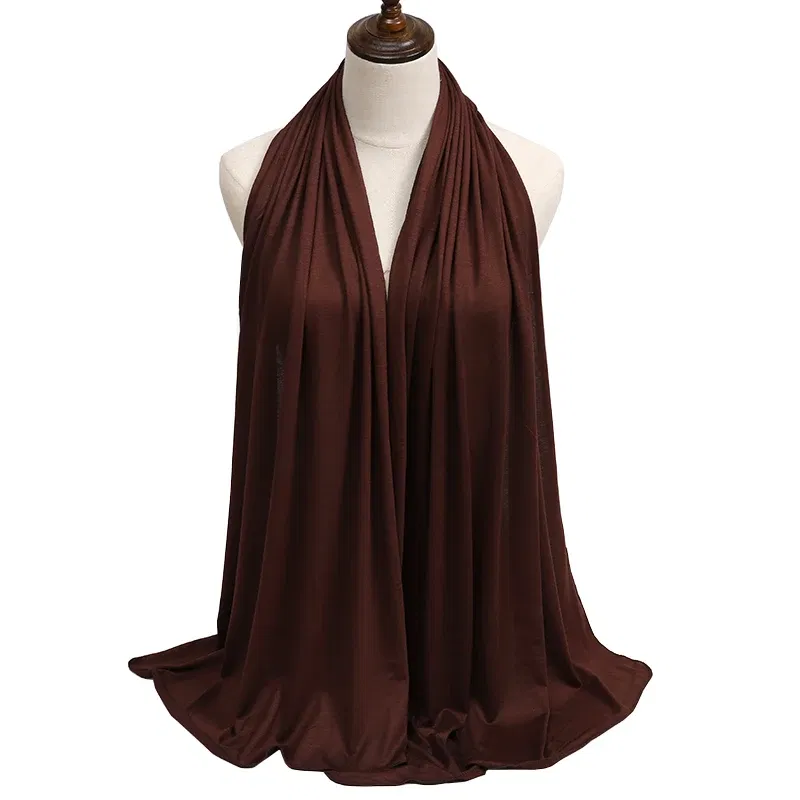 Color: Light Coffee, Ships From: CHINA - New Jersey Womens Muslim Ramadan Fashion Modal Cotton Jersey Hijab Womens High Quality Solid Color Soft Hijab Long African Scarf