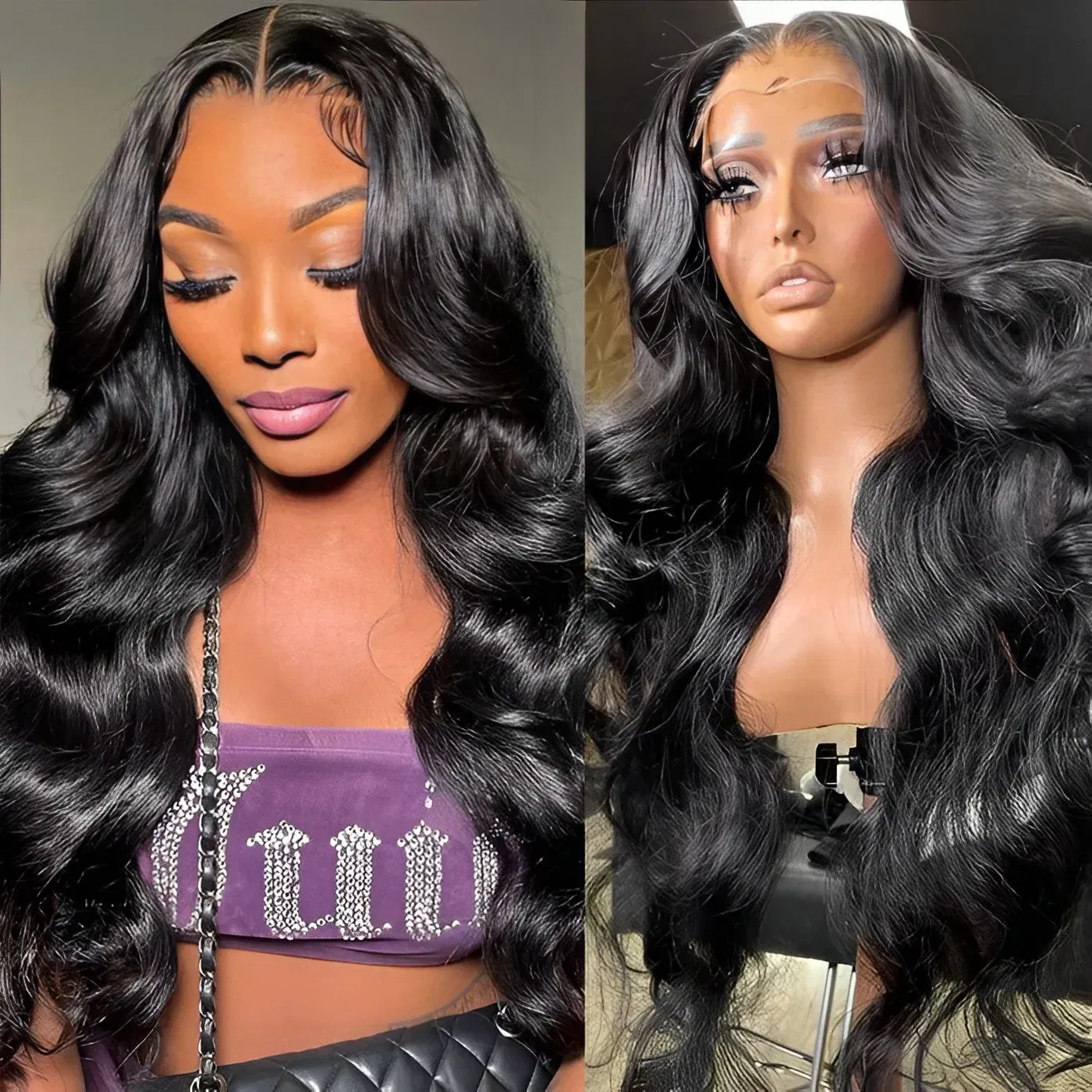 Color: #1, Ships From: CHINA, Stretched Length: 20inches, Density: 150% - 13x4 13x6 Transparent Body Wave Wig Pre Plucked Glueless 4x4 HD Lace Closure Wigs For Women Brazilian Lace Front Human Hair Wig