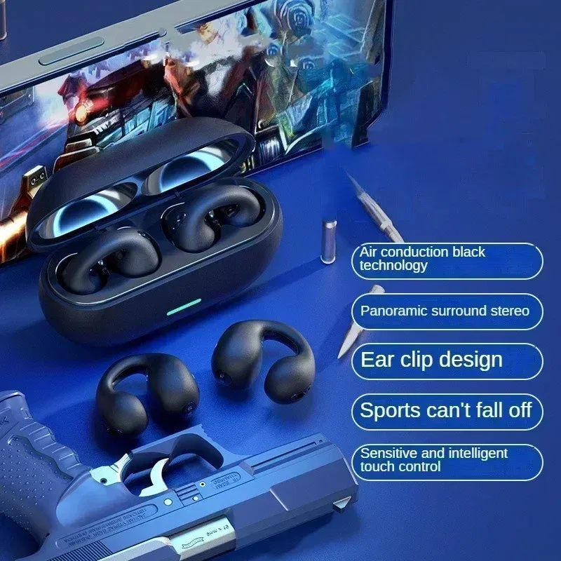 Color: Beige - Xiaomi Original T75 Bone Conduction Bluetooth 5.3 Headphones Sports Wireless Earphones HiFi Sound Quality Waterproof TWS Headset