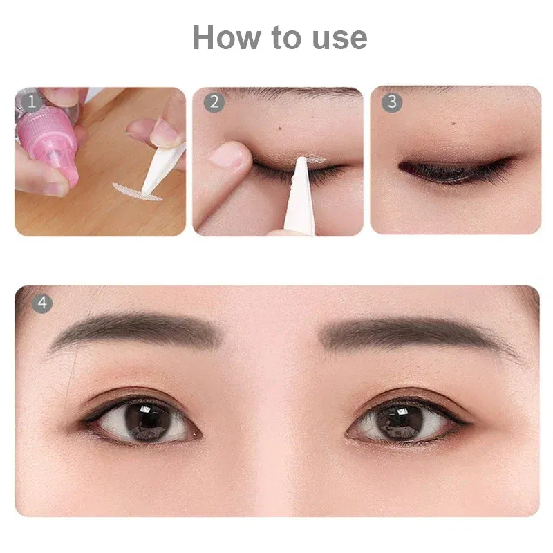 Color: Silver - Natural Eye-Lift Mesh-Lace Transparent Invisible Self-adhesive Eyelid Tapes Stickers Women Invisible Double-fold Eyelid Stickers