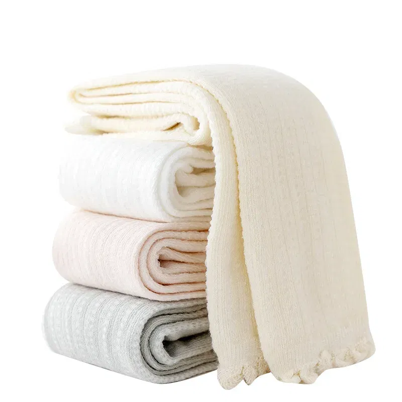 Color: Pink, Size: 80, Ships From: CHINA - Summer Spring Mesh Baby Girls Stretch Leggings Cotton Solid Ruffle Edge Toddler Kids Pants