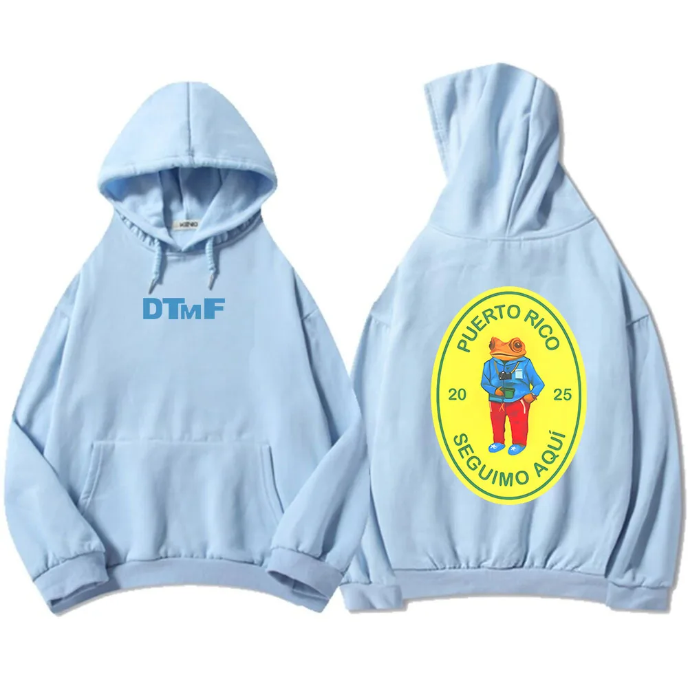 Color: Beige, Size: L - DTMF Deb? Tirar Más Fotos 2025 New Album Hoodies Bad Bunny Singer Printing Sweatshirts Men Women Clothing Sudaderas Hombre Male