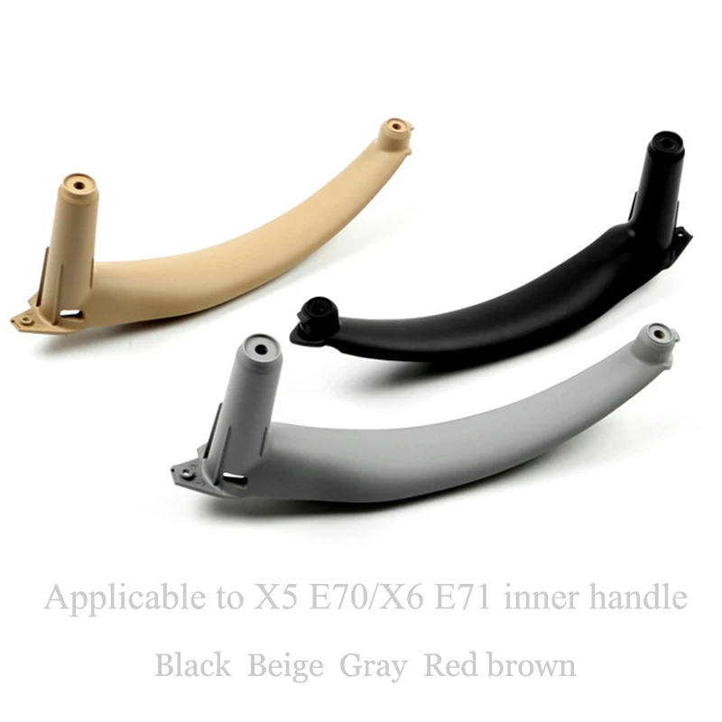 Color: Champagne - Right rudder driving Inner Door Handle For BMW E70 E71 E72 X5 X6 Panel Pull Trim Cover 5141-6969 401 5141 6969 402 Black Beige