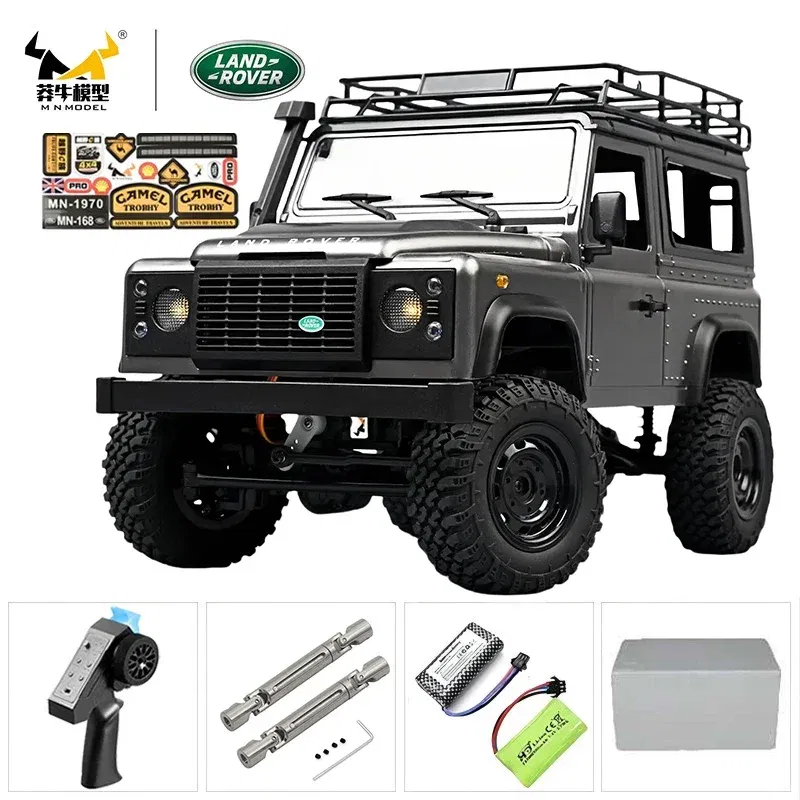 Color: army green - MN MN82 1:12 Retro Rc Car With LED Lights Full-scale Simulation LC79 Professional 4WD Remote Control Pickup RC Truck Model Toys