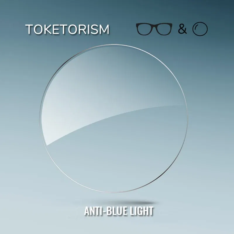 Lenses Color: Transparent, Lens Index: 1.61 - Toketorism Anti Blue Light Lenses Resin Aspheric Glasses Lens Prescription Computer Glasses
