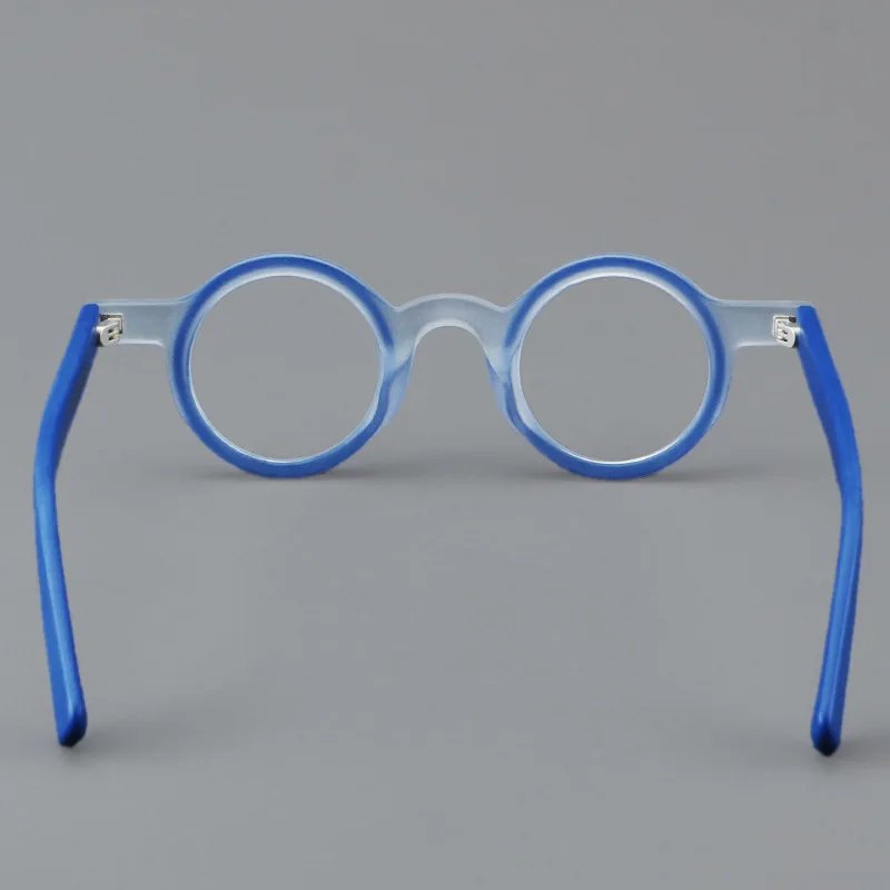 Frame Color: Yellow, Eye Prescription: +300 - VCKA Round Acetate Photochromic Reading Glasses Frame Men Prescription Anti-blue Eyeglasses Women Custom Eyewear +0.50 to+6.0
