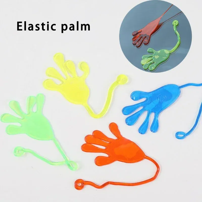 Color: Burgundy - 1pc Squishy Toy Slap Hands Palm Toy Elastic Sticky Toy For Kid Gift Party Gags Practical Jokes Elastic Creative Tricky Toys