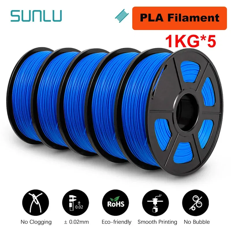 Color: MAIZE, Ships From: CHINA - Top 5KG 3D PLA/PETG/PLA PLUS/Clear Filament 1.75mm 5Roll 1KG 3D Printer Neatly Wound 3D Filament for 3D Printer& 3D Pen