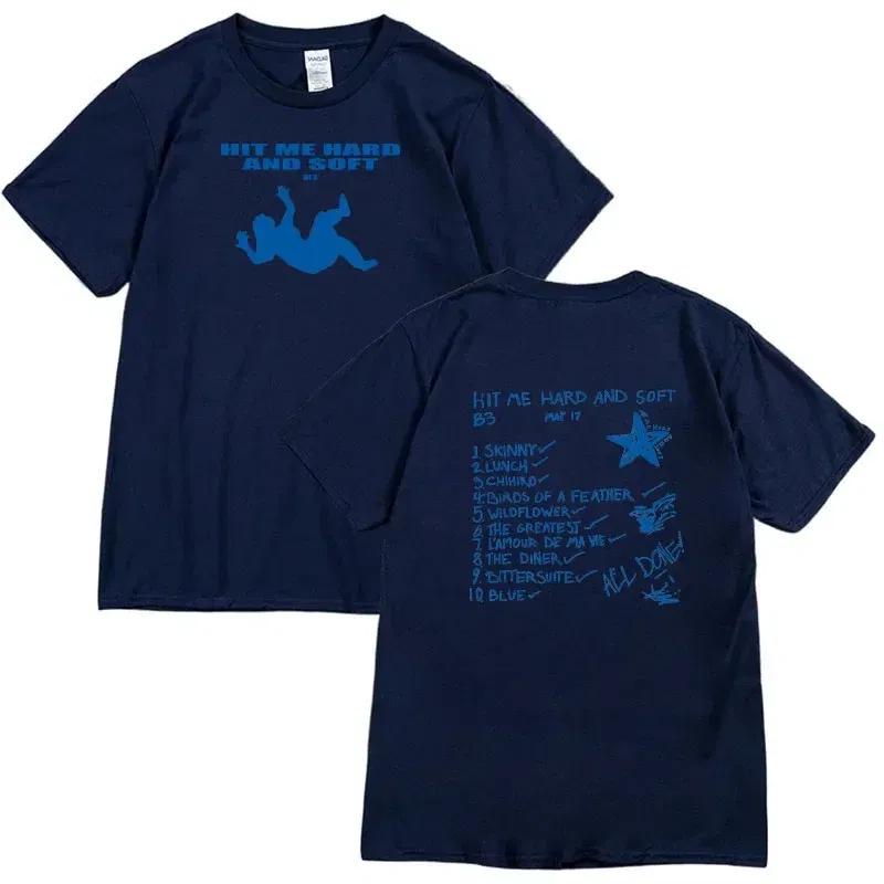 Color: GRAY, Size: XL - Summer Men's and Women's T-shirt Billie Hit Me Hard and Soft Printed T-shirt O-neck Cotton European Size Casual Short Sleeved