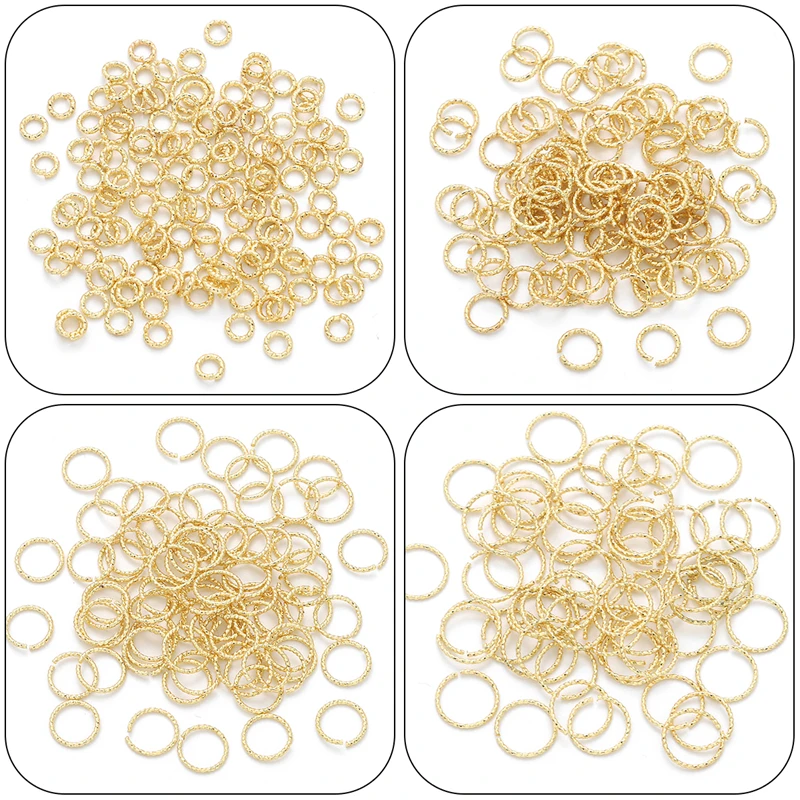 Color: green, Ships From: CHINA - 20pcs 4/6/8/10mm Silver/14K Gold Plated Brass Jump Rings Open Loops for Bracelet Necklace Earring DIY Jewelry Making Findings