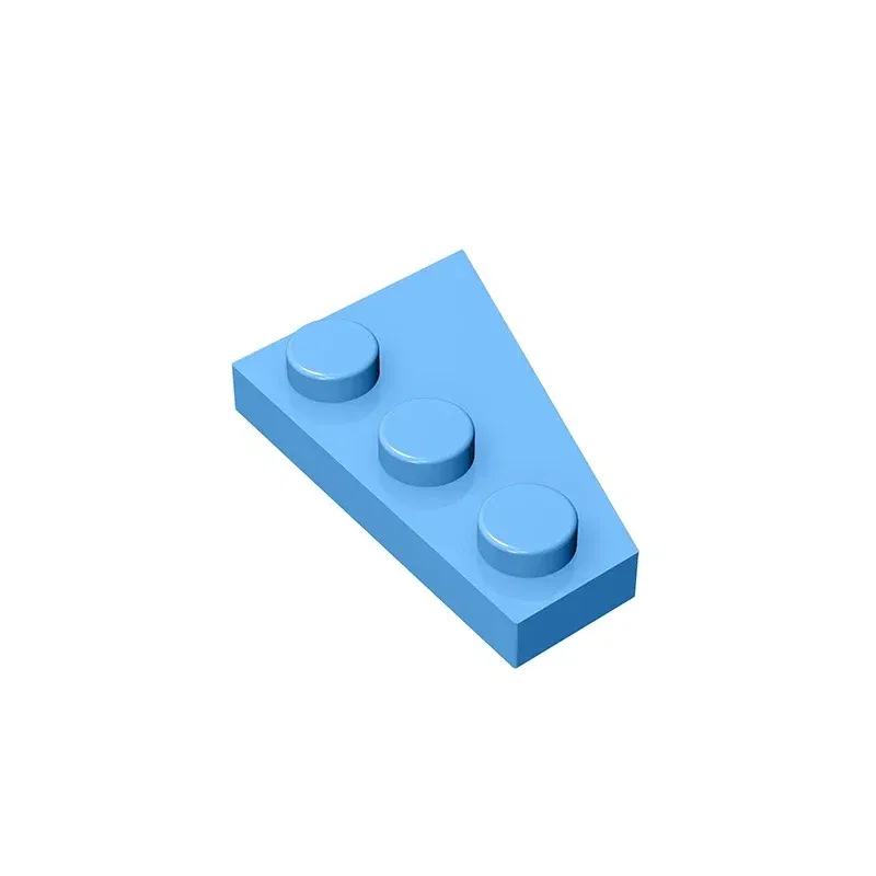 Color: Dark Orange - Gobricks GDS-546 Wedge, Plate 3 x 2 Left compatible with lego 43723 pieces of children's DIY Assemble Building Blocks