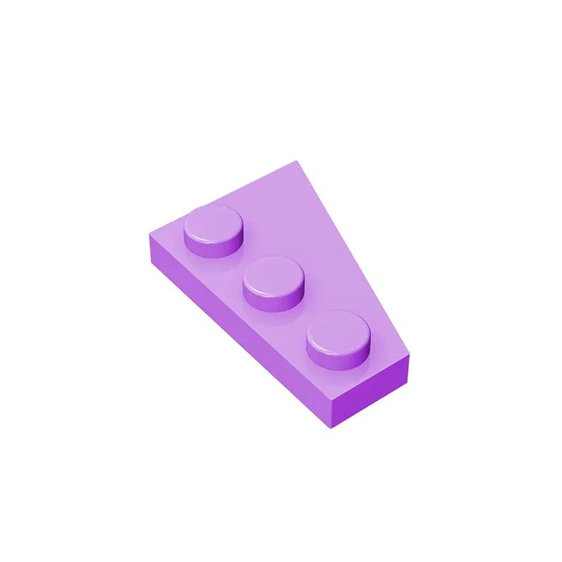 Color: Dark Orange - Gobricks GDS-546 Wedge, Plate 3 x 2 Left compatible with lego 43723 pieces of children's DIY Assemble Building Blocks