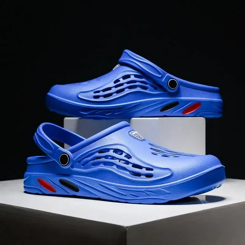 Color: Red, Shoe Size: 37 - Plus Size 47 48 49 Men Summer Clogs Sandals EVA Slippers Men and Women Garden Shoes Beach Sandals Couple's Outdoor House Slides