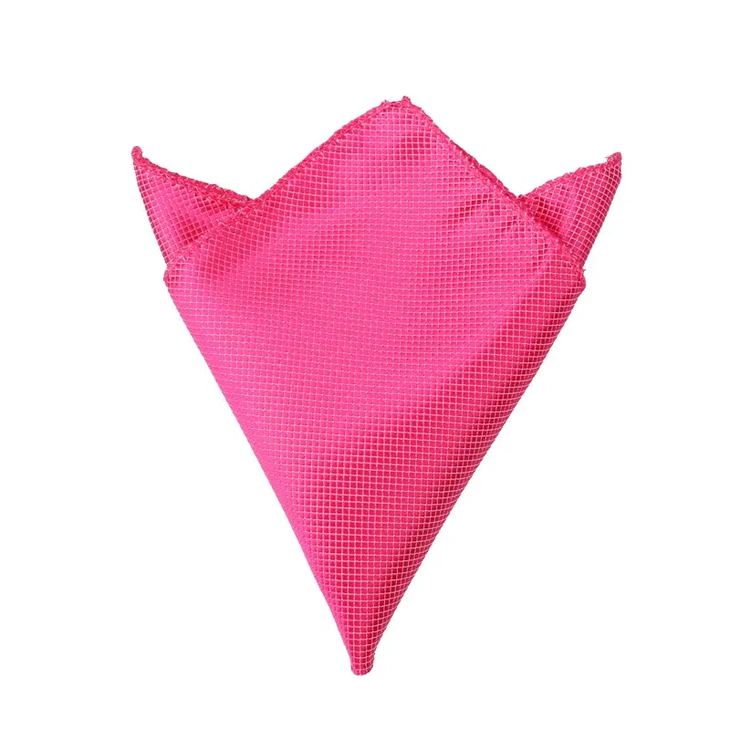 Color: Orange - Fashion Suits Pocket Square For Men Business Chest Towel Hanky Gentlemen Plaid Hankies Classic Suit Napkin Mens Handkerchief