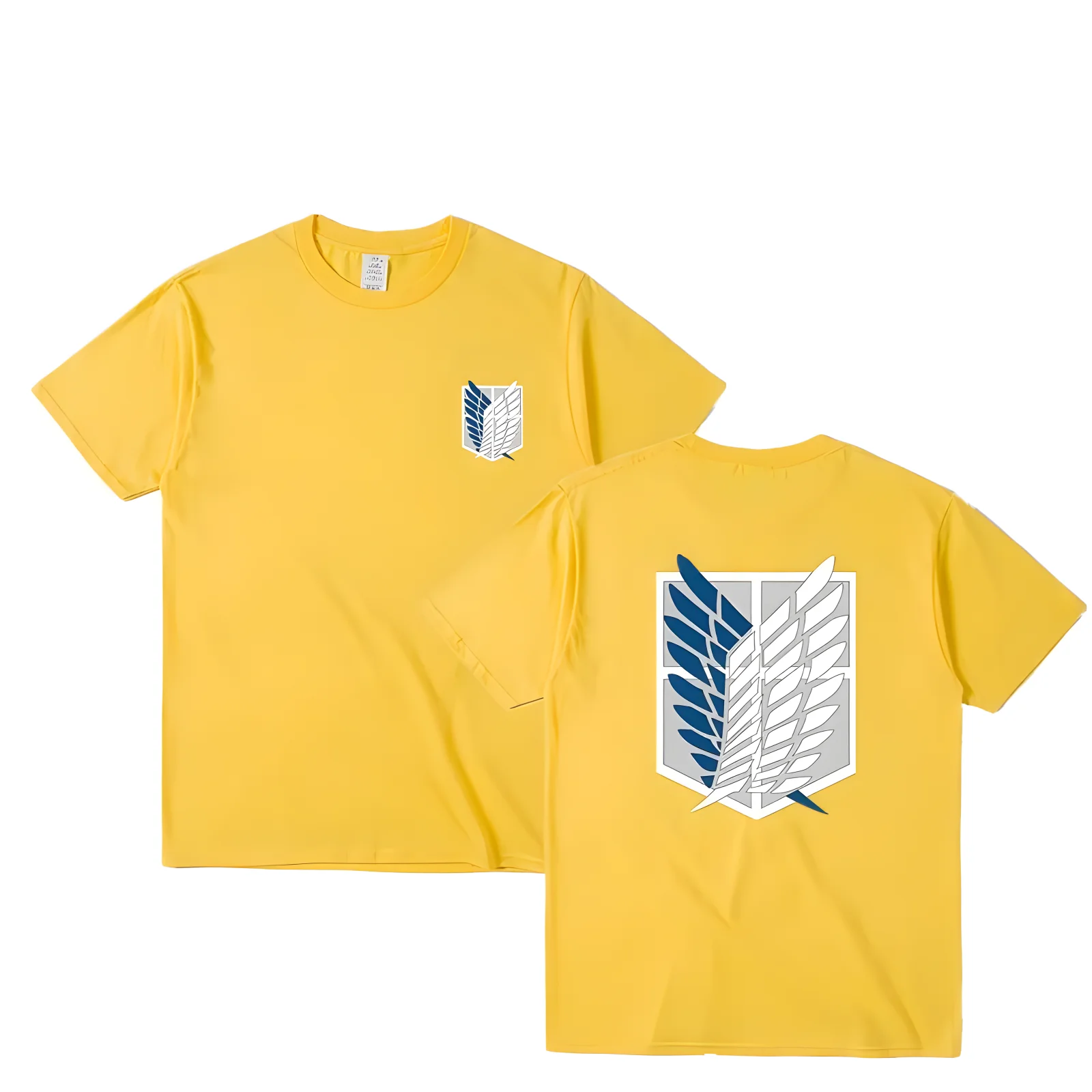 Color: Pink, Size: S - Attack on Titan T-shirt Wings of Freedom Short Sleeve Ackerman Mikasa Eren Jaeger Men Cotton Tops Summer Oversized O-Neck Tee