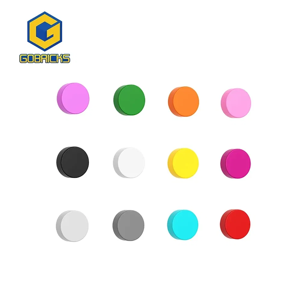 Color: VIOLET/?«?—?…° - Gobricks 10PCS Building Blocks Assembles Particles Moc 98138 1x1 Block DIY With Bumps Compatible With Educational Toys For Kids