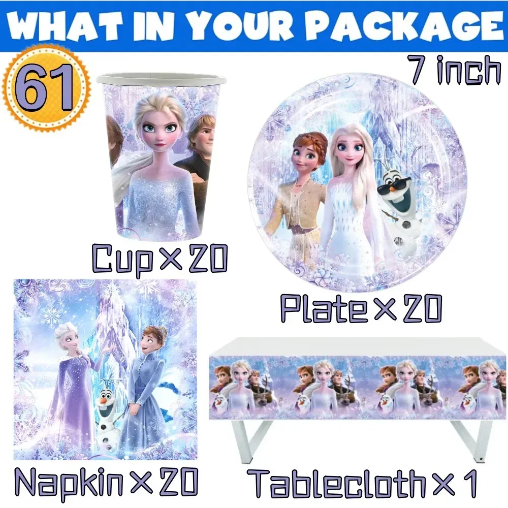 Color: Pink, Ships From: CHINA - New Frozen Elsa Anna Party Decorations Snow Queen Theme Tableware Balloon Set Baby Shower Kids Girls Birthday Party Supplies