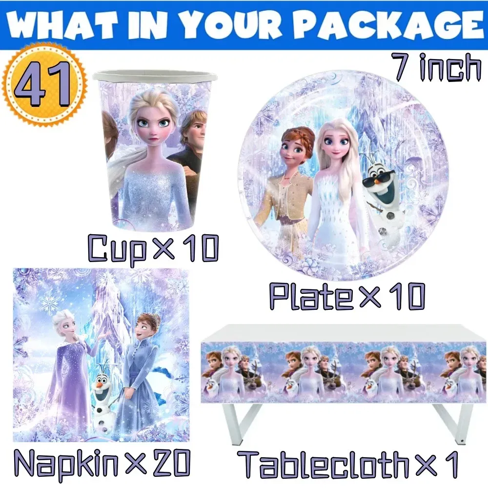 Color: Pink, Ships From: CHINA - New Frozen Elsa Anna Party Decorations Snow Queen Theme Tableware Balloon Set Baby Shower Kids Girls Birthday Party Supplies